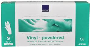 Gants d'examen vinyle poudrés non stériles - Abena Frantex