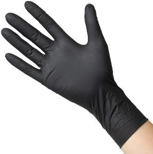 Gants d’examen nitrile noir non poudré