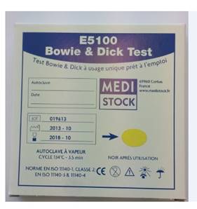 Test Bowie et Dick Medistock - Boîte de 20