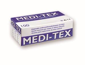 Gants d'examen latex poudrés non stériles Medi-Tex Medistock