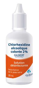 CHLORHEXIDINE ALCOOLIQUE COLORÉE À 2% 