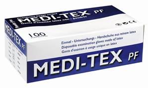 Gants d'examen latex non poudrés non stériles Medi-Tex PF Medistock