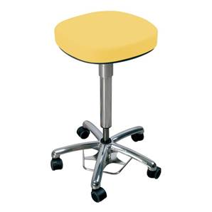 Tabouret médical sur roulettes avec commande au pied Promotal