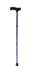 Canne fantaisie pliante et réglable en hauteur bleu Daisy
