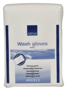 Gants de toilette non tissés molletonnés cousus Abena-Frantex